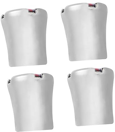 CLISPEED 4 Stück Gasdüsenkappe autoreifen Stainless Steel Ventilkappen für Anhängerreifen Ventilkappen für Fahrradreifen The prot Auto Parts Waterproof umrüsten Flagge Rostfreier Stahl Weiß