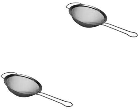 Alipis 2pièces Passoire Acier Avec Fin Large Pour Cuisine Outil Noir Pour Filtrer Céréales Et Ingrédients Poudrés