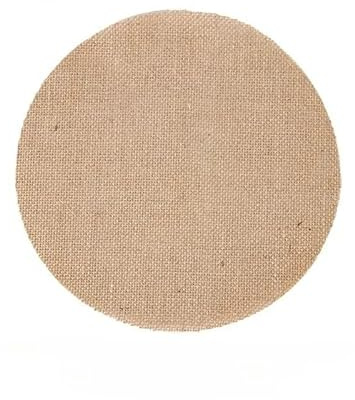 10 Stück rundes Tischset aus Leinen, Jute, Sackleinen, Tischset for den Esstisch, Teetasse, Teller, Matte for Zuhause, Hochzeit, Geburtstag, Party-Dekoration(30cm)