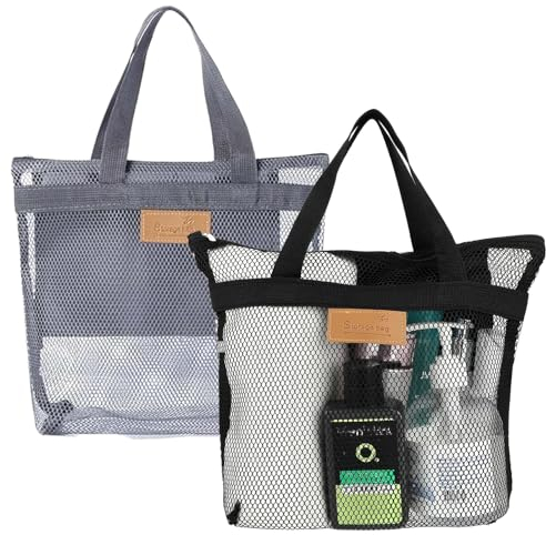 RANYAKE Bolsa de ducha de secado rápido,Cesta De Ducha De Secado Rápido,Organizador de ducha de malla, Práctica bolsa de aseo,Adecuado para el baño, viajes, gimnasio, artículos de viaje para el hogar
