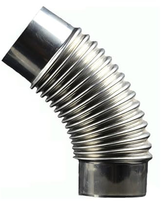 SHYLAC 45°-Rohrbogen Ø 60 mm, Edelstahl-Ofenabgasrohrbogen 45°-Kaminabgasrohr, 2,36 Zoll Edelstahl-Kaminofenrohrbogen Hitzebeständiges Abgasrohr