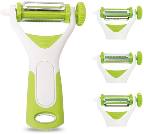 MantraRaj 3 in 1 Multi-Functional Peeler Multi Vegetable Straight Serrated Julienne Peeler for Vegetable and Fruit Peeler for Kitchen Potato Peeler Serrated Fruit & Vegetable Peeler