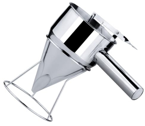 OFFSCH Octopus-ball Funnel 600ml Stainless Steel Pancake Batter Dispenser Detachable Handle and Stand for Kitchen Baking and Sushi Diy