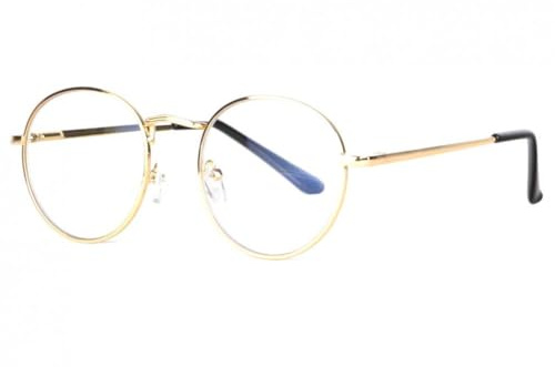 Lunettes de Lecture Rondes Dorees en Metal Legeres et Solides Artyro - Dioptrie 2 - Jaune