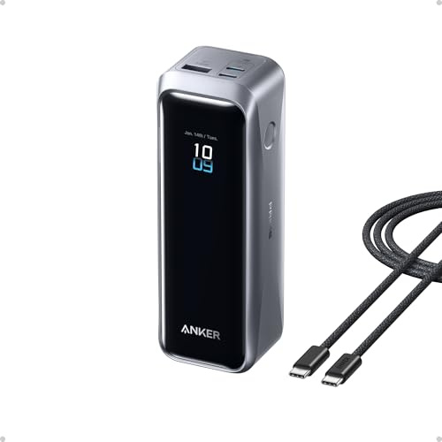 Anker Prime Power Bank, 20,100mAh 3-Port Portable Charger with 220W Max Output, Two-Way Charging, TSA-Approved, App Control, for MacBook, iPhone 17/16 Series, and More (Base Not Included)
