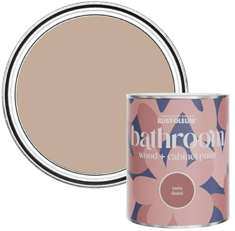 Rust-Oleum Mould, Mildew & Stain Resistant Bathroom Wood and Cabinet Paint in Satin Finish - Smitten 750ml