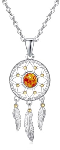 PARYFO 925 Sterling Silber Anhänger für Frauen Mädchen Traumfänger/Baum des Lebens/Mond und Sonne/keltischer Mond/Kompass Anhänger Halskette Valentinstag Geschenke für Frau Mutter Tochter Liebhaber