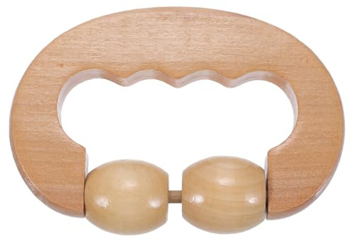 ARTSEWPLY Tragbare Holz Doppel Massagerolle Rücken Muskelrolle Taillenmassagegerät Langlebig Effektiv Bei Beinermüdung Für Zuhause Büro Und Reisen