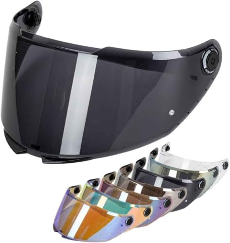 GXDFC Motorcycle Helmet Visor for MT V 28B Thunder 4, UV Anti-Fog Motorcycle Helmet Visor Lens Windproof Motorbike Helmet Face Shield,normal-Dblacktea