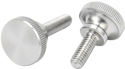 Rändelschrauben, 5 Stück gerändelte Rändelschrauben for handfesten Anziehen von Vorhangfassaden-Verriegelungsschrauben(Silver-m4x10)