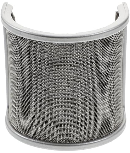 Mikrofon Popfilter mit U-förmigem Netz für Gesang und Aufnahme | Silber, Kunststoff, Baumwolle, Metall, Gummi, Elastisches Band und Innenring aus Gummi