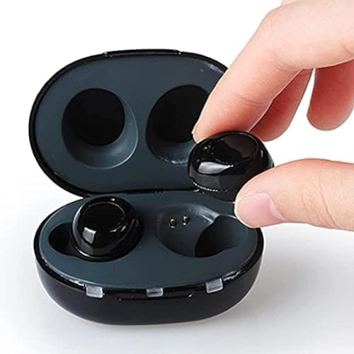 Digital Hearing Aid For The Elderly - Rechargeable Sound Amplifier For Adults With In Ear Noise Cancelling Batteries Storage Case For Hard Of Hear, Black