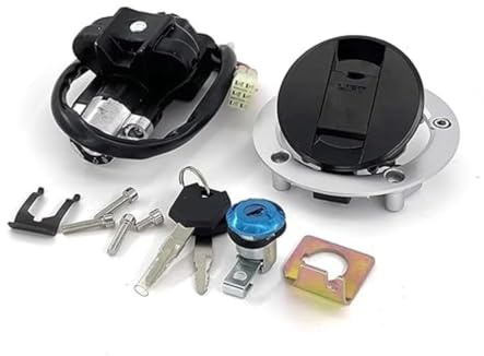 Interruptor Motocicleta para Suzuki GSXR 600/750/1000 2004-2005 2009-2015 Interruptor Encendido Motocicleta Tapa Combustible del Tanque Cerradura Asiento Juego Llaves Cerradura De Encendido