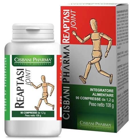 CISBANI PHARMA Reaptasi Joint Integratore Articolazioni e Cartilagine con Artiglio del Diavolo Forte, Boswellia, Vitamina C, Glucosamina, MSM e Condroitina - 90 Compresse
