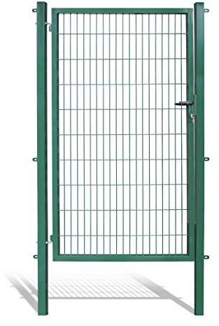 Koll Living Gartentore für Stabmattenzaun mit 120 cm Breite - Farbe und Höhe wählbar - inkl. Pfosten und Befestigungsmaterial (H 200 x B 120 cm, grün)
