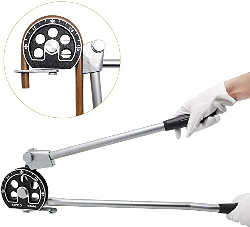 Bonvoisin Curvatubi Manuale 16/19/22mm a Leva per Piegatubi 0-180° Piegatubi a 2 Stadi, Per Rame Morbido/Ferro/Acciaio/Alluminio (19mm (3/4))