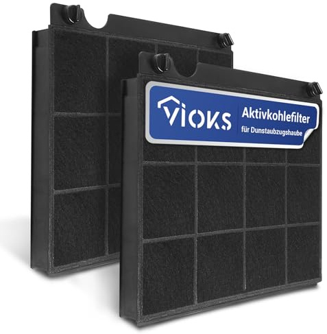 VIOKS 2x Aktivkohlefilter Dunstabzugshaube Ersatz für Elica Model15 | Kohlefilter, Ersatz für Wpro 484000008575 CHF15/1 Type15 MCFE01 902980045/6 197465 AH040 FCH160 49019595 9029793818