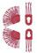 FANZTOOL Ersatzmesser-Set Rasentrimmer-Zubehör Rasentrimmermesser für FANZTOOL 20V Rasentrimmer 20Stk. (Fugenbürste)