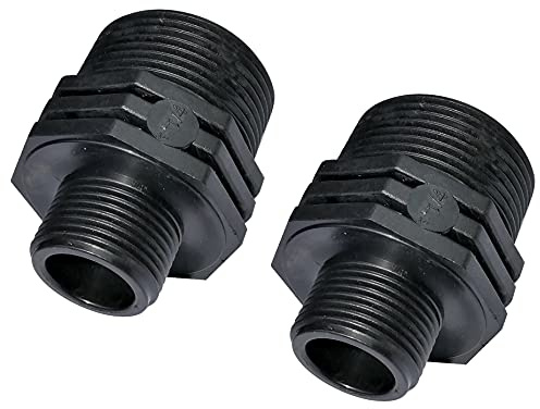 AERZETIX - Juego de 2 Reductores Macho/Macho para Atornillar - Rosca 3/4 x 1 1/4 - Plástico - Racor Roscado - PN 10 Bares - Conexión de Tubos