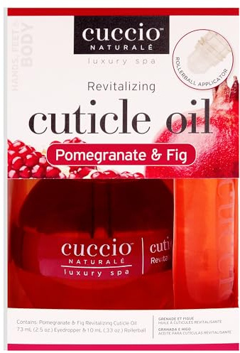 Cuccio Naturale Revitalizing Cuticle Oil Duo Pack Pomegranate & Fig- 68ml and 10ml Roll-on