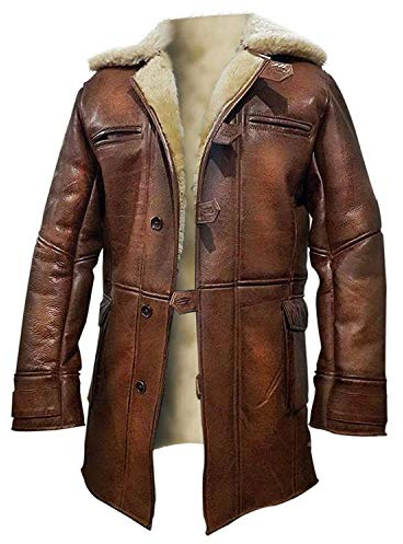 Aksah Fashion Tom Hardy Dark Knight Rises Herren-Winterjacke, Echtleder, Weste, Mantel für Herren, Halloween-Kostüm, Cosplay-Kollektion, XXL