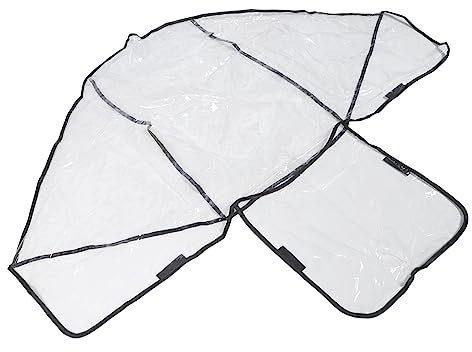 SAFIGLE Regenschutz für Kinderwagen und Windschutzhülle für Zwillingskinderwagen mit Vorder und Rücksitzen Transparente Pvc Abdeckung Wetterfeste Kinderwagenabdeckung für Babys und Kinder