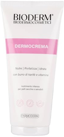 Bioderm Dermocrema - Nutrimento Intenso per Pelle Secche, Sensibili e Squamosa - Crema Idratante Mani e Corpo con Burro di Karitè - Crema Dermoattiva per Pelli Asfittiche - 200ml