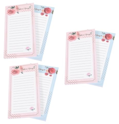 SHINEOFI 6stücke Magnetische Notizblöcke Für Einkaufslisten Kühlschrank Notizblock Mit Blumendesign Praktische Memo-notizblätter Für Büro Und Zuhause Für Organisation Und Planung