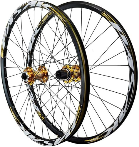 NBTRXWAFR 26/27.5/29-Zoll-MTB-Laufradsatz Scheibenbremse Schnellspanner Mountainbike-Laufräder Alu-Legierung Doppelschicht-Felge Vorder- Und Hinterrad Für 7-12 Gang Kassette 32 Löcher