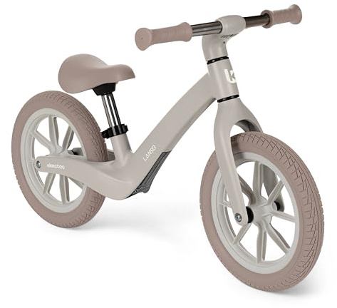 KikkaBoo Bicicleta Sin Pedales LANSER, Bici Niño 2 Años, Bicicleta Equilibrio, Desde 2 hasta 6 años, Ultraligera, Sillín Ajustable, Beige