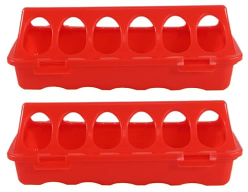 Kein Abfall-Geflügel-Futterspender – Set Mit 2 Wachtel-Futterspendern, Hühner-Futterspender Mit 6 Öffnungen | Futterspender Für Küken, Futterspender Für Entenküken, Futterspender Für Tauben, Getränk