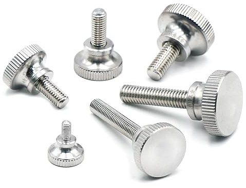 GUIBEIZU GB834 Rändelschraube aus Edelstahl mit Rändelkopf und Kragen M2 M2,5 M3 M4 M5 M6(M6x35 5pcs)