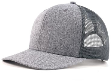 Zylioo M/L/XL/XXL nättruckerkeps stort huvud, sommar löpning sport keps storlek 57–64 cm, UV-skydd basebollkeps, Blandad grå-grå, XL-XXL