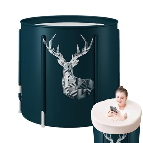 Vasca da bagno pieghevole, canna da doccia per rilassarsi, vasca pieghevole leggera per adulti, ideale per box doccia, ammollo, bagno di ghiaccio, comoda e salvaspazio, 70 x 65 cm