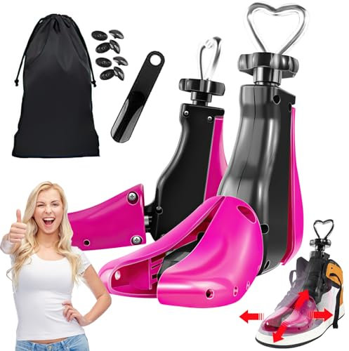 Caossuixin Schuhspanner - Herren Damen Schuhdehner, Schuhweiter mit Schuhlöffel - Verstellbarer 4-Wege-Schuhspanner zur Erweiterung von Breite und Länge(35-42)