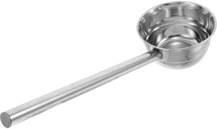 SOLUSTRE Cucharón De Metal Multipropósito Inoxidable Con Vertedor y Mango Para Servir Agua y Sopa Cocina