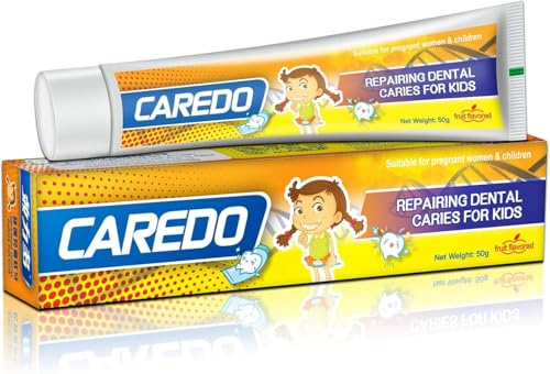 Kinderzahnpasta, Geeignet für unter 12-Jährige, Schützt Milchzähne, Verhindert Karies, Sicher zu Schlucken, Fruchtgeschmack – 50g Pro Tube