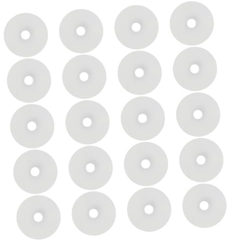 Autocollant de Valve Vélo de Montagne 20 Pièces en Plastique Blanc | Protection de Jante, Rond, Souple et Pratique, pour Roue Flasque sans Odeur, Simple à Poser