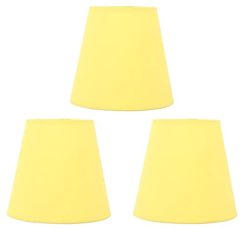 3 piezas de sombra de lámpara pequeña, tela de tela moderna Clava e14 clip en la lámpara cubierta de reemplazo de polvo para la mesa de la mesita del (F)