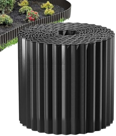 Bordo per recinzione da giardino ad alta resistenza, bordo decorativo in metallo ondulato per aiuole e vialetti