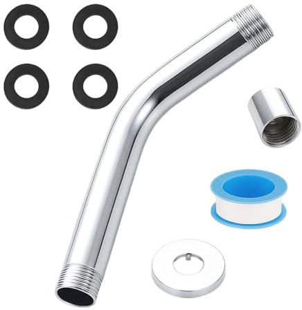 Extension de pommeau de douche, bras de douche avec rallonge de robinet, accessoires de douche pour réglage flexible de la hauteur, installation facile, 1 jeu