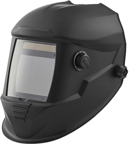 VEVOR Casco de Soldadura con Oscurecimiento Automático Solar, Color Verdadero, Visión Amplia, 100 x 80 mm, con 4 Sensores de Arco, Tono DIN 4/5-9/9-13, para Soldadura TIG MIG ARC, Esmerilado, Corte