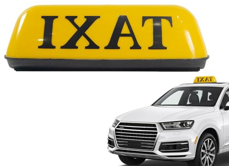 Generisch Taxi Licht Dachleuchte 12V, Beleuchtetes Taxi Schild Für Auto Dach, Retro Roof Sign LED Taxilicht, Robustes Und Wetterfestes Dachlicht Für Fahrer Deko (33,6x15,4x11,3 cm)