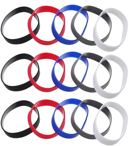 DOITOOL 50 st silikonarmband: Enfärgade silikonarmband, tomma stretcharmband, armband för kvinnor och män, sport, fest, födelsedag, bröllopsgåva