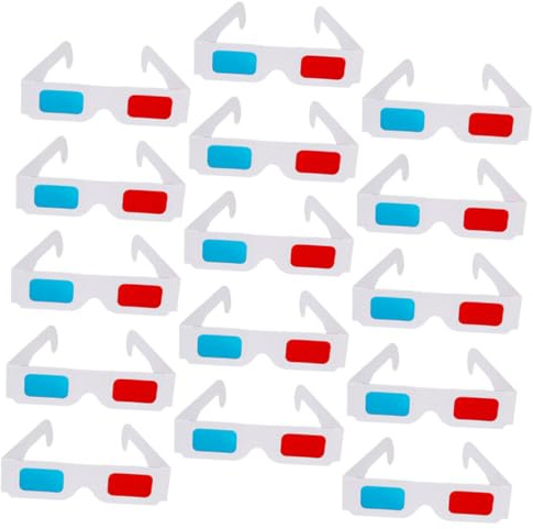 DIYEAH 40pcs Red Blue Glasses Paper Anaglyph Glasses for Movies Cinema Events