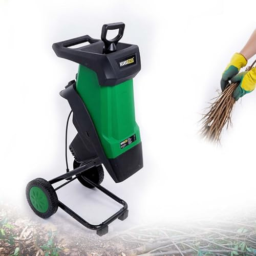 EPIKNOWEE Triturador de Hojas y Ramas Eficiente 2400W de Potencia Eléctrica, Astilladora de Madera 4500 RPM Cuchilla Rotativa con Bolsa Grande 50L para Fácil Recogida, Ideal para Limpieza