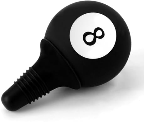 Black 8 Ball Stopper, Funny Silicone Champagne Prosecco Beer Wine Bottle Stopper Caps Reusable Cork Cover Wine Drink Lovers Gifts Accessories Men Women for Freshness Preservation