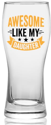 Joymaking Beer Glass Father Gifts from Daughter, Dad Gifts, Daddy Glass 460ml