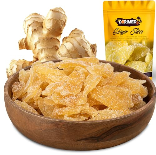 Zenzero Disidratato Con Zucchero Essiccato A Fette Di Ottima Qualità [1kg] Frutta Secca Ginger In Lamella, Pezzetti Di Frutta Disidratata Con Zuccheri Di Prima Scelta, Formato Convenienza - Dorimed