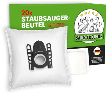 SAUG-FREUnDE | 20 Staubsaugerbeutel geeignet für BOSCH, SIEMENS | SI 2 | ähnlich zu Swirl S 67, S67, Menalux 2000, Aldi SI 150, Aldi 200, Lidl SIE 670, DM Profissimo PR 30, Rossmann R020